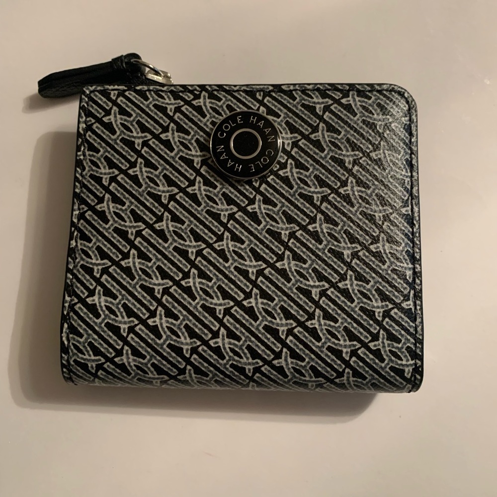 *** Cole Haan Monogram Bi-Fold Leather Wallet